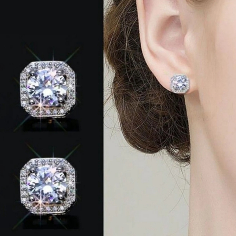 White Sapphire Earrings